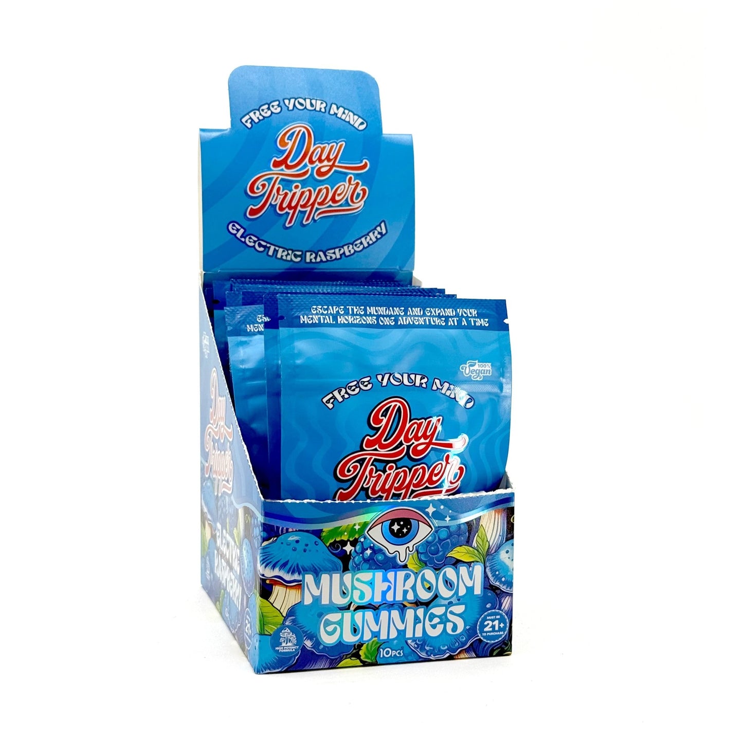 10ct Raspberry Mushroom Gummies Case of 10 - Tree Spirit Wellness