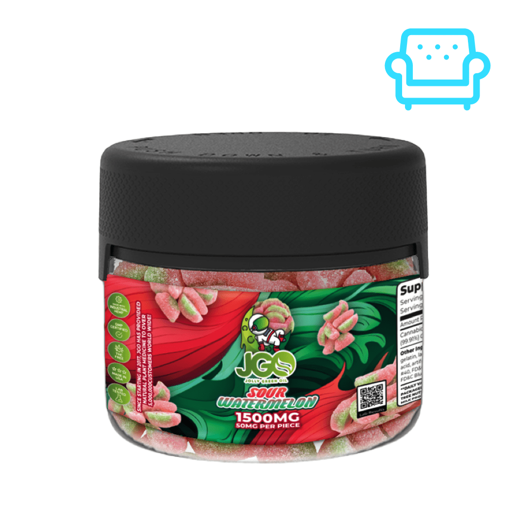 CBD Isolate Gummies - Sour Watermelon Slices - Tree Spirit Wellness
