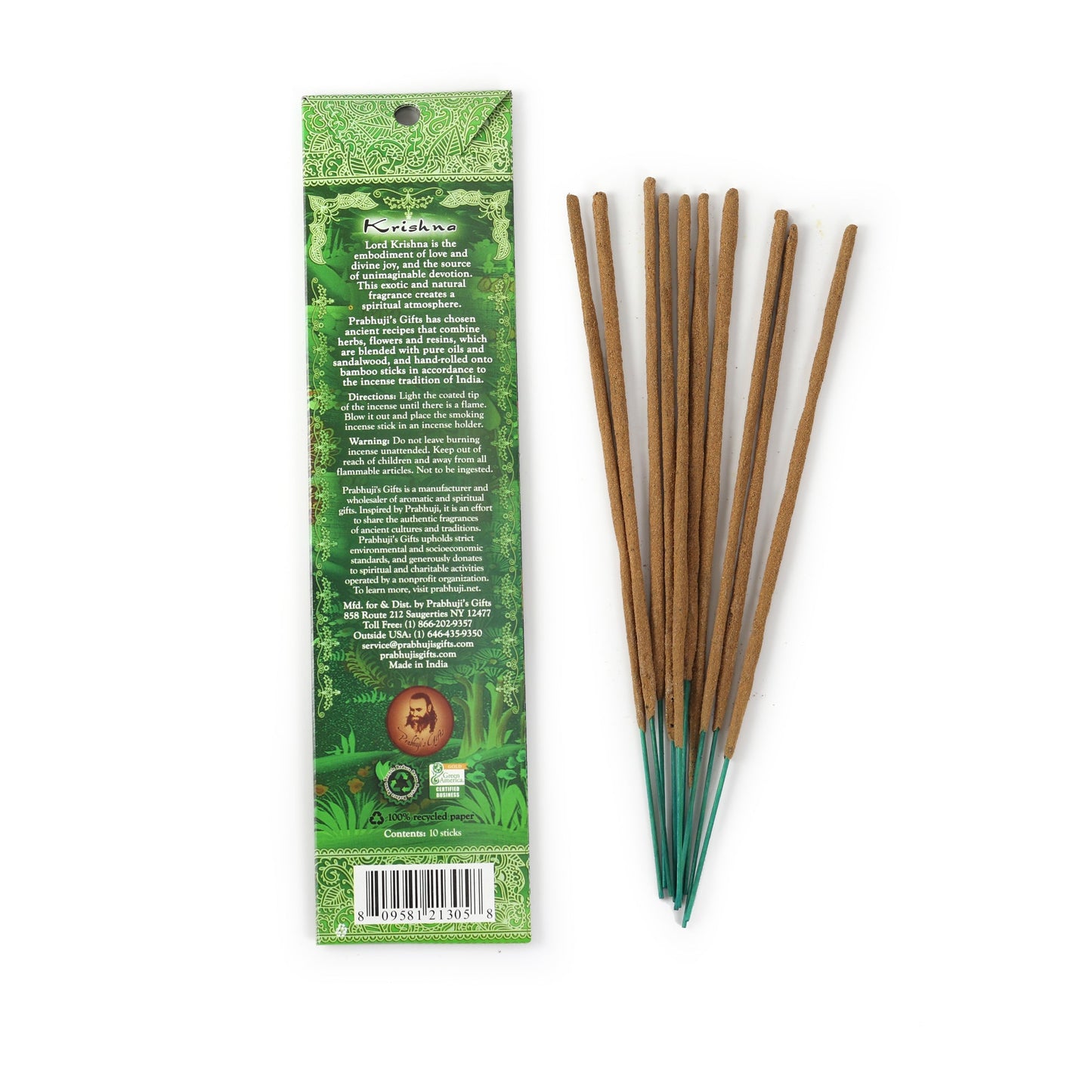 Prabhuji Incense Sticks Krishna - Vetiver, Cedarwood, and Halamadi