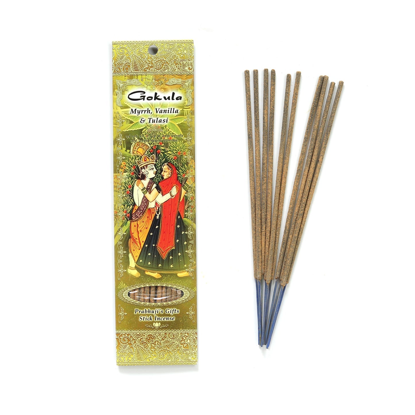 Prabhuji Incense Sticks Gokula - Myrrh, Vanilla, and Tulsi