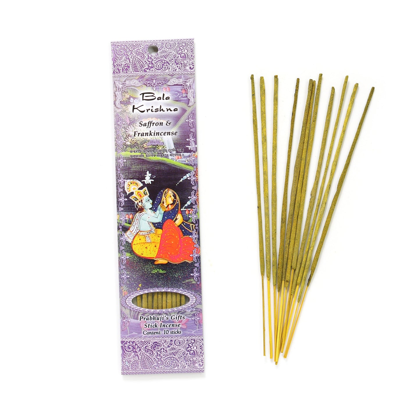 Prabhuji Incense Sticks Bala Krishna - Saffron and Frankincense