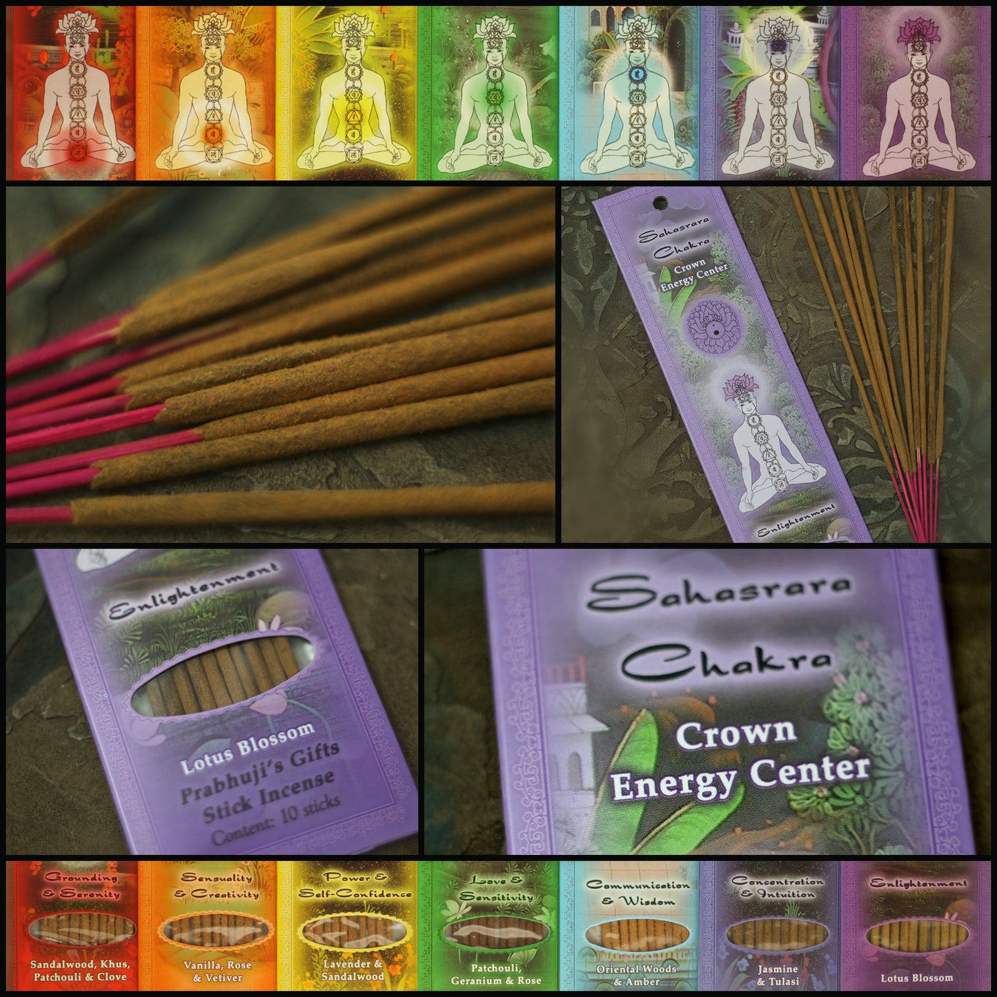 Prabhuji Incense Sticks Crown Chakra Sahasrara - Enlightenment