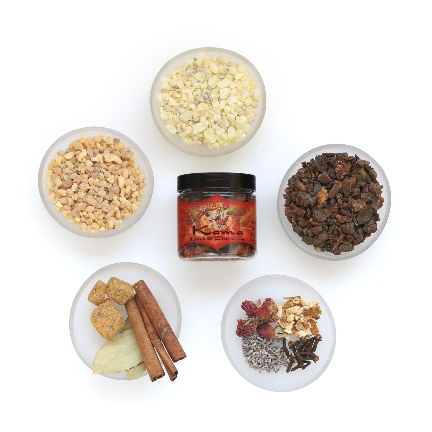 Prabhuji Resin Incense Kama - Love and Attraction - 2.4oz jar