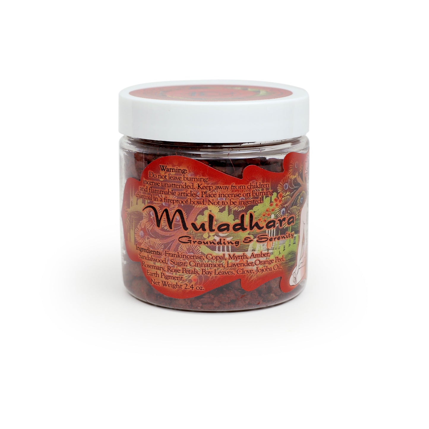 Prabhuji Resin Incense Root Chakra Muladhara - Grounding and Inner Peace - 2.4oz jar