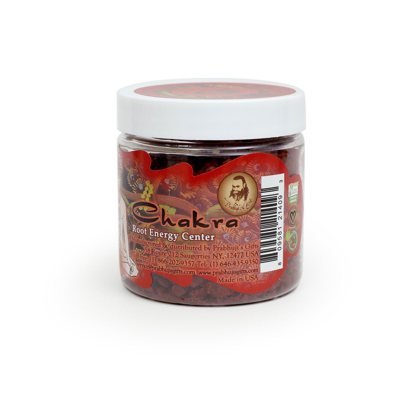 Prabhuji Resin Incense Root Chakra Muladhara - Grounding and Inner Peace - 2.4oz jar