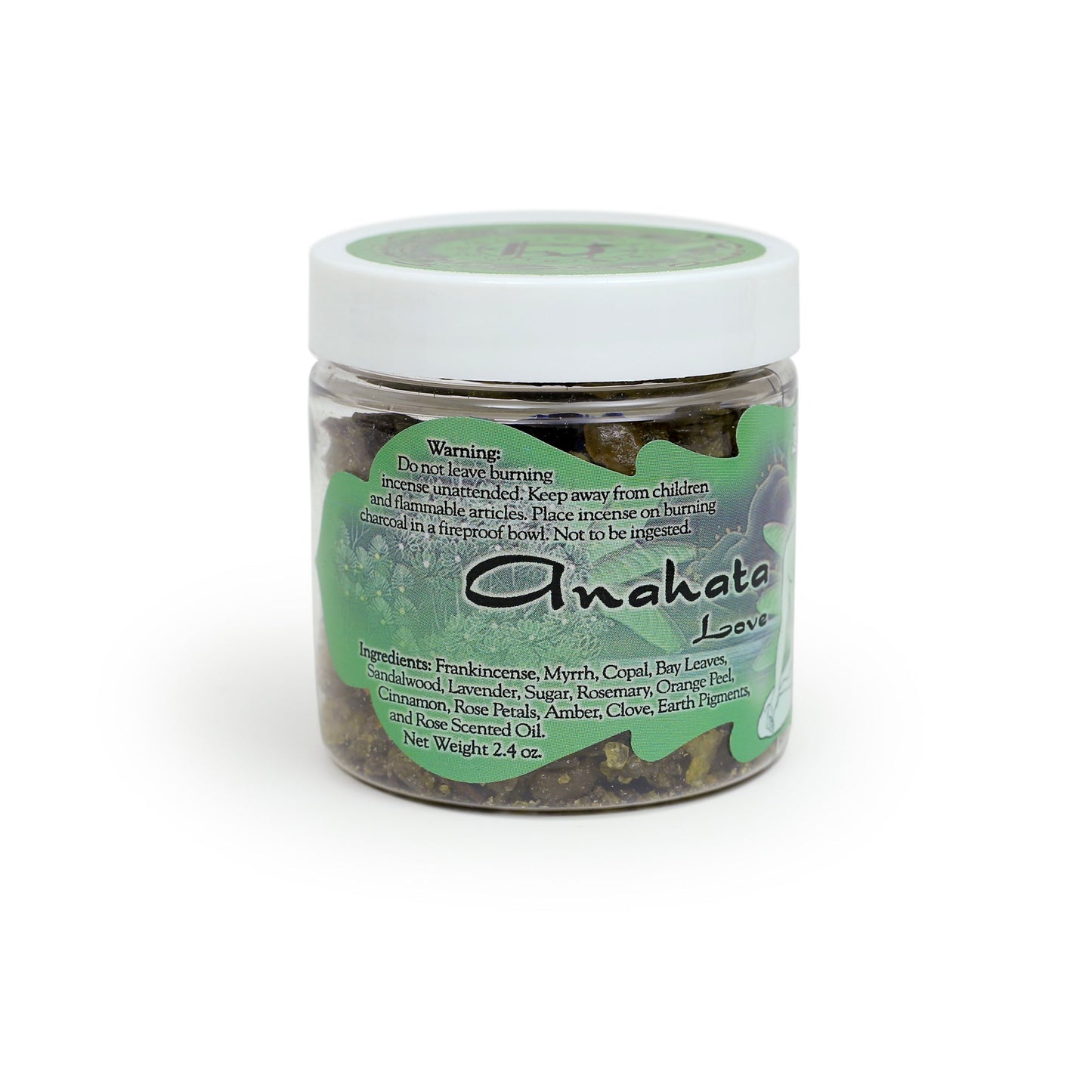 Prabhuji Resin Incense Heart Chakra Anahata - Love and Sensitivity - 2.4oz jar