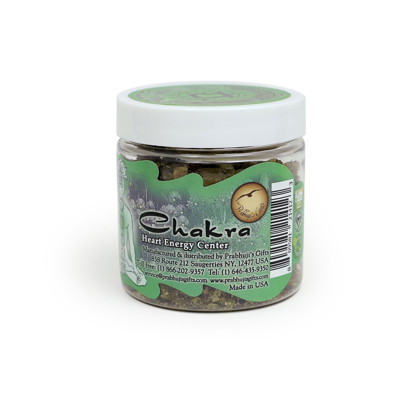 Prabhuji Resin Incense Heart Chakra Anahata - Love and Sensitivity - 2.4oz jar