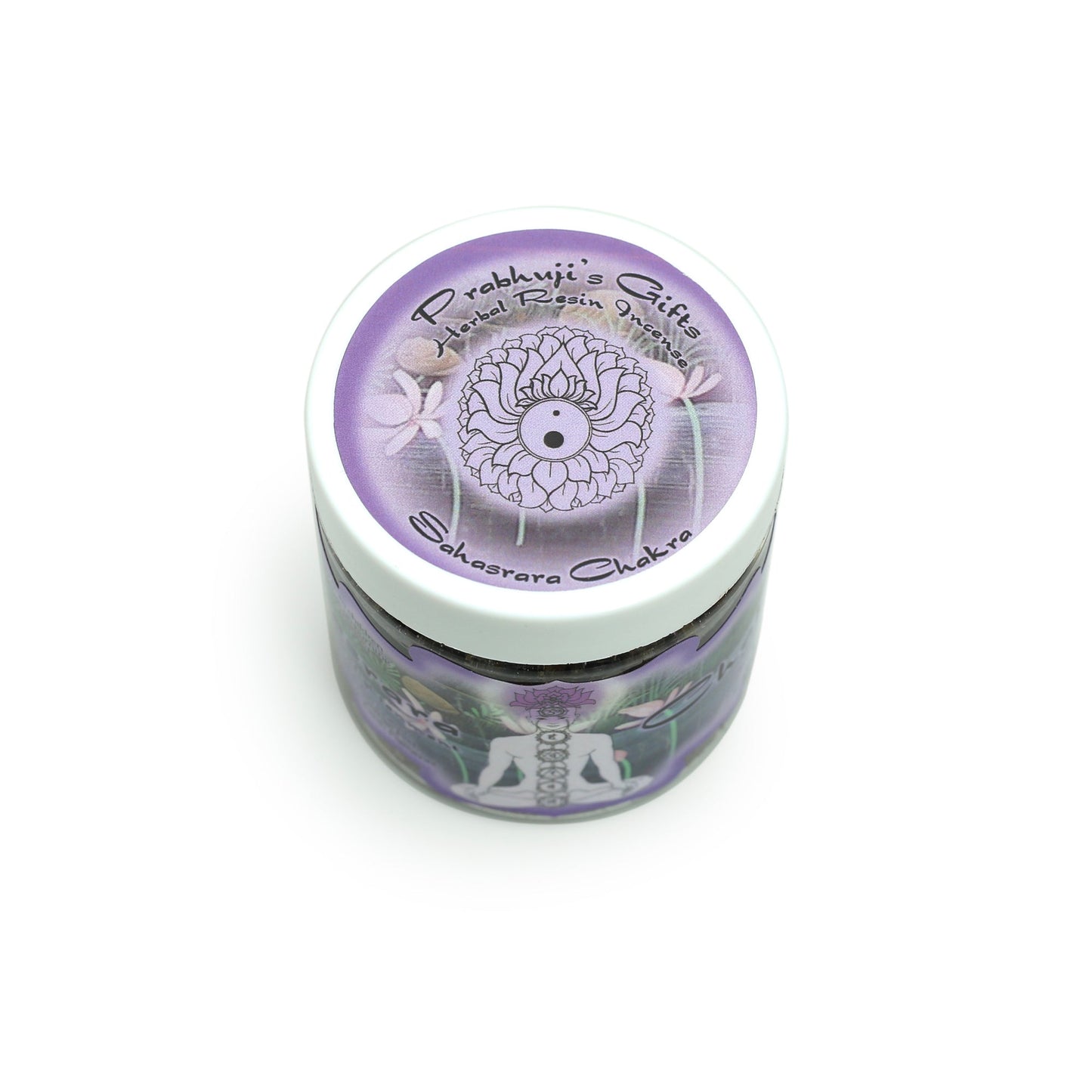 Prabhuji Resin Incense Crown Chakra Sahasrara - Enlightenment - 2.4oz jar