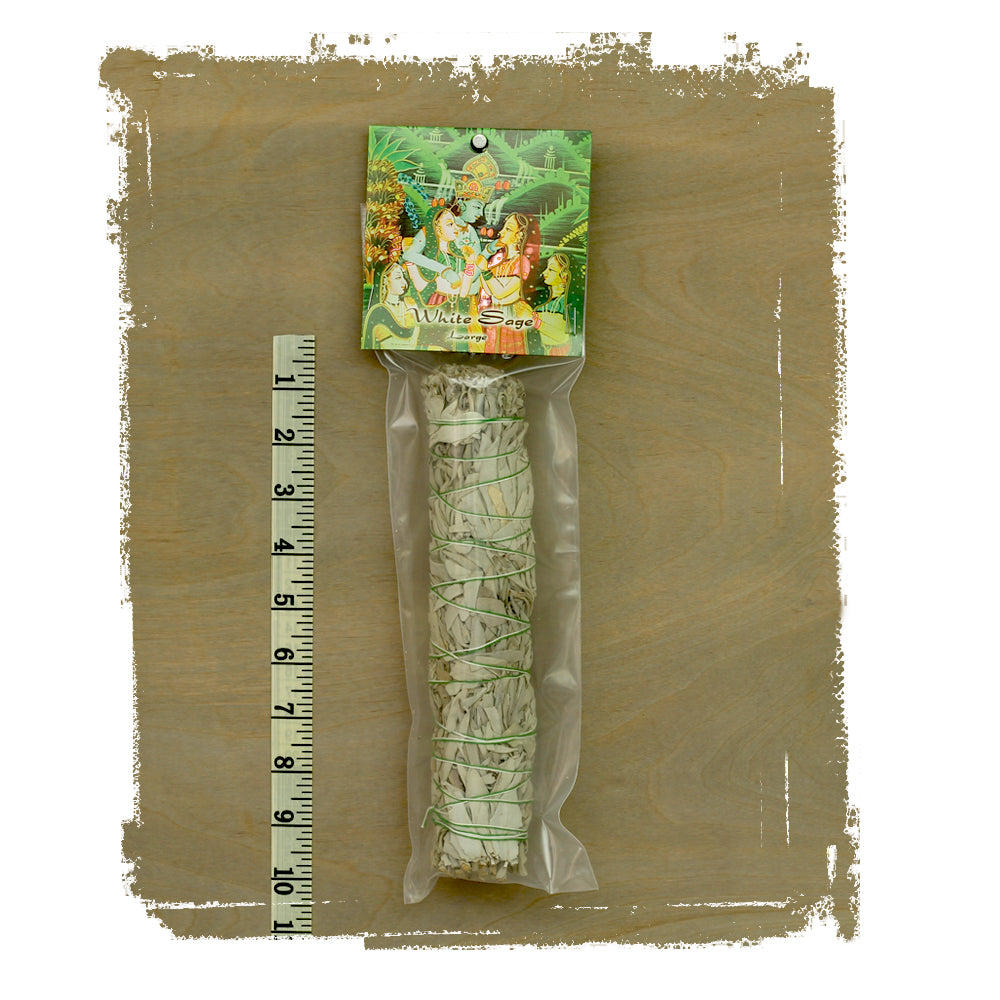 White Sage Smudge Stick - Large Bundle (8"-9.5") - Wholesale and Retail Prabhuji's Gifts