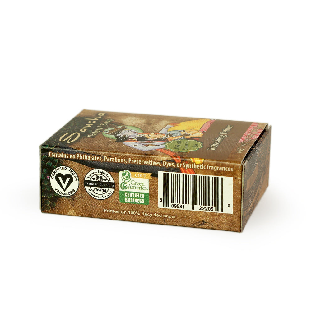 Soap Bar Saucha - Natural Refreshing Vetiver - 3.5 oz (100g) - Wholesale and Retail Prabhuji's Gifts