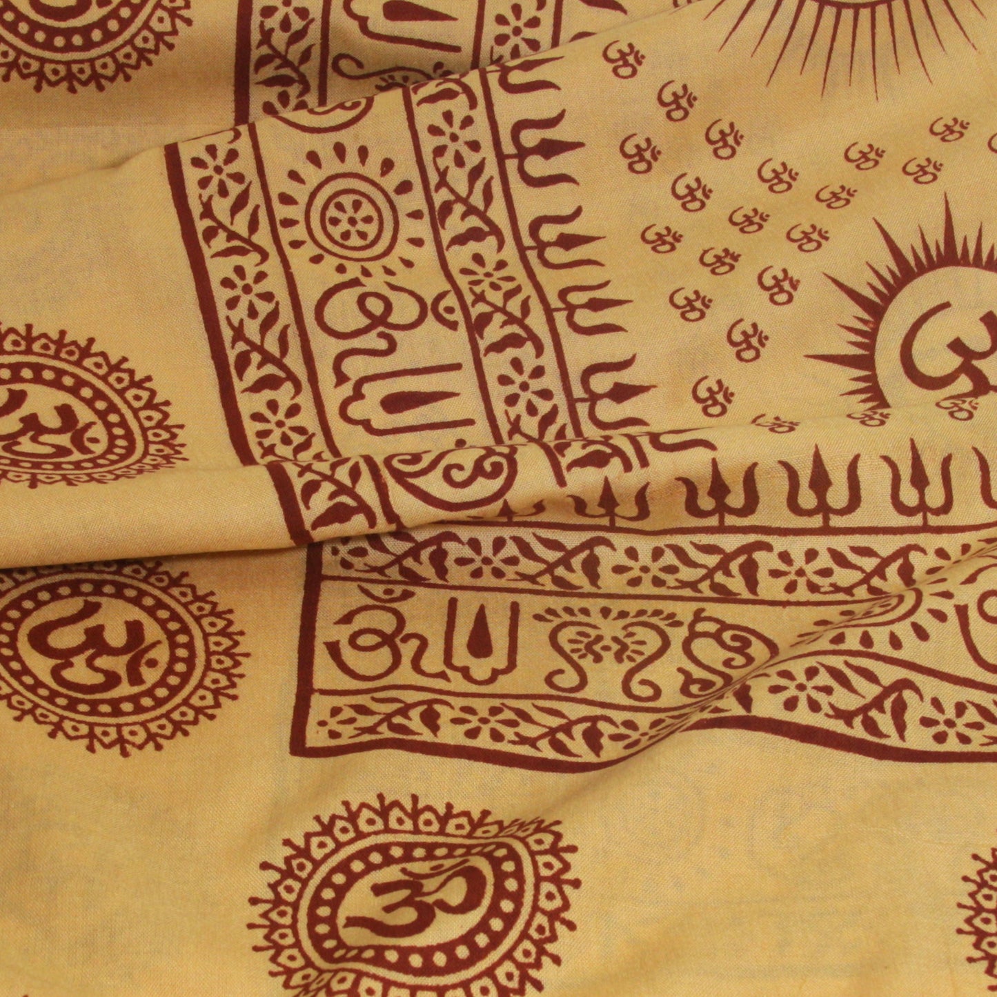Prabhuji Meditation Yoga Prayer Shawl - Mantra Om - Peach Large