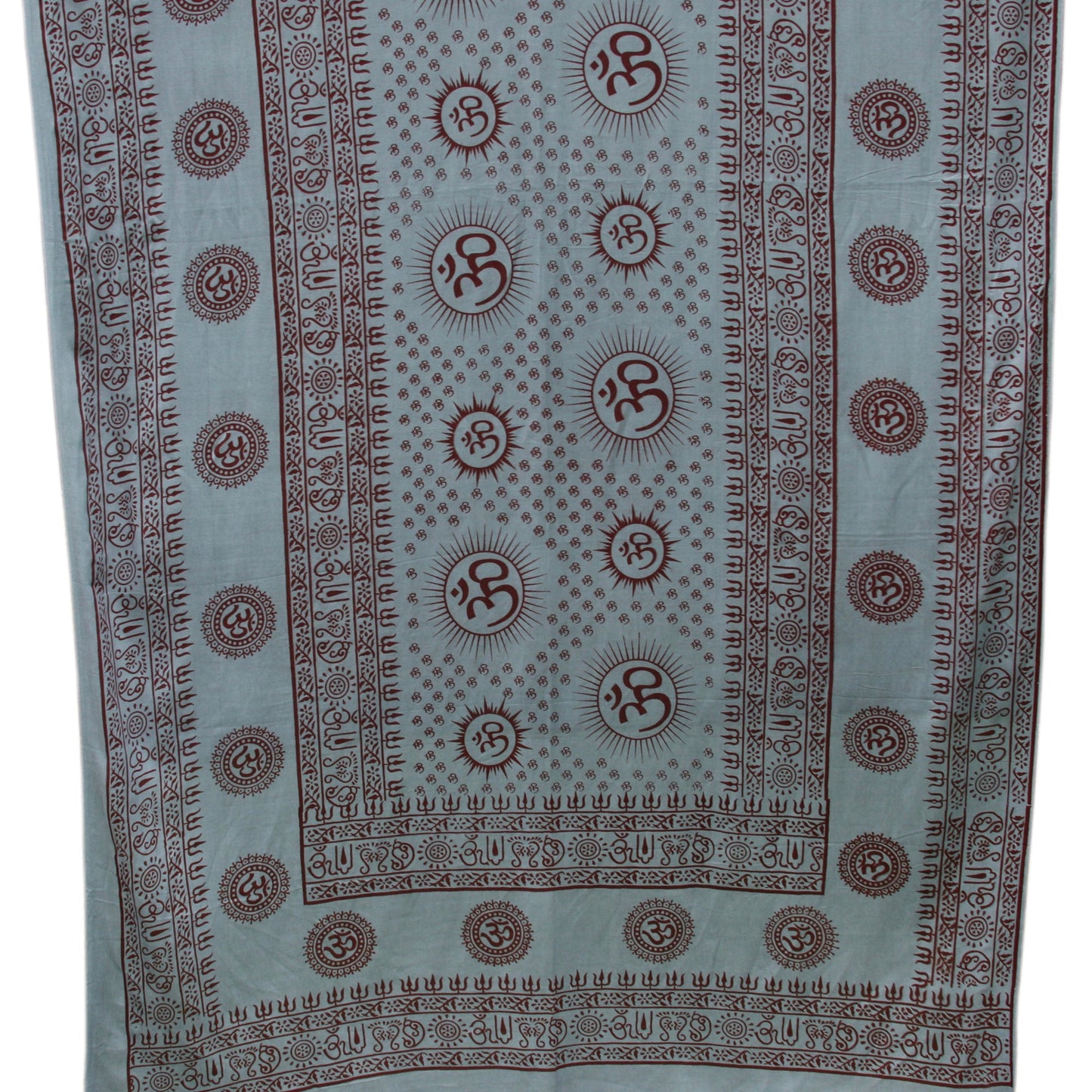 Prabhuji Meditation Yoga Prayer Shawl - Mantra Om - Grey Large