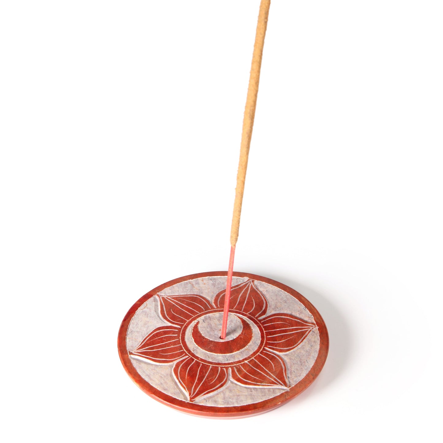 Prabhuji Incense Burner - Soapstone Plate Sacral Chakra Svadhishtana 3"