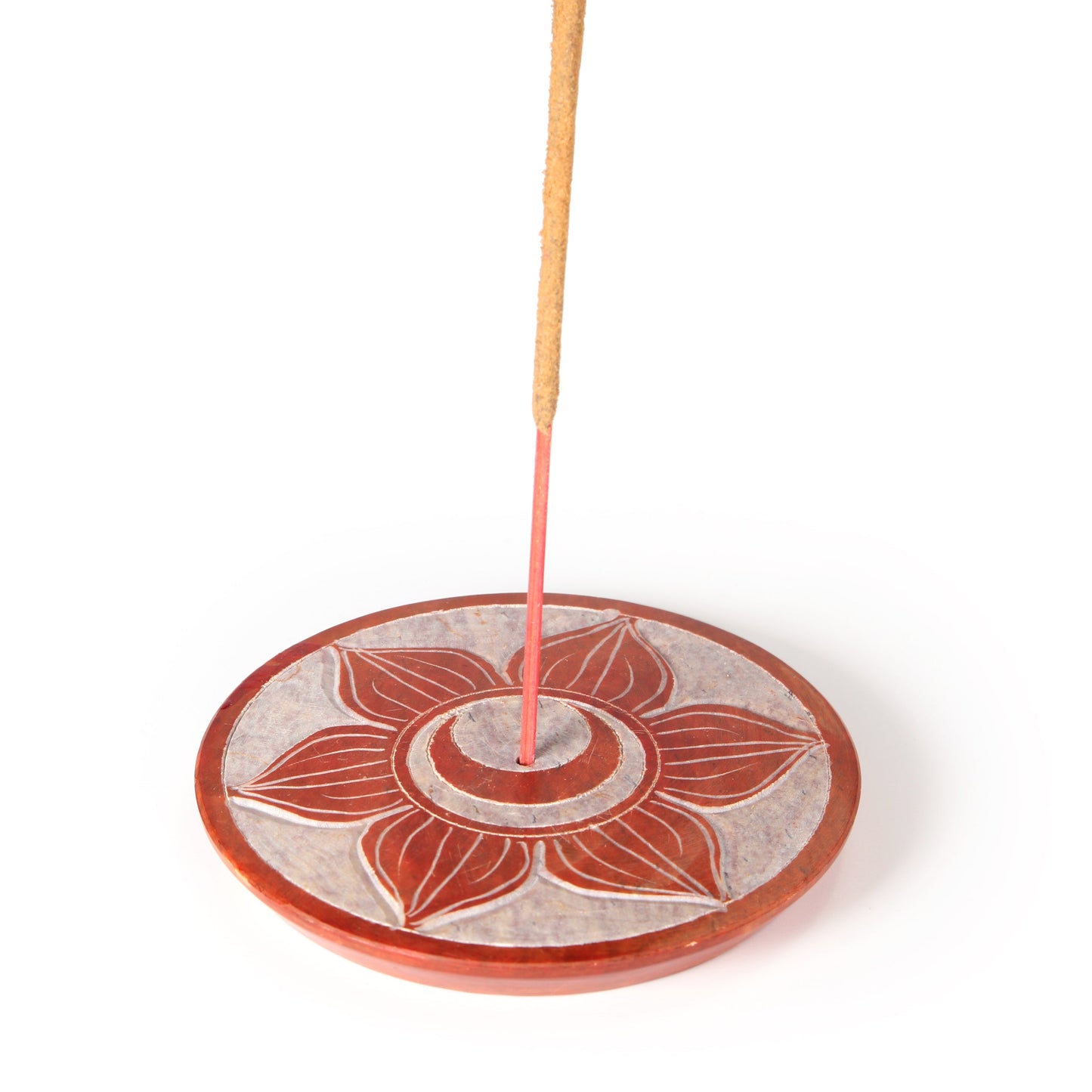 Prabhuji Incense Burner - Soapstone Plate Sacral Chakra Svadhishtana 3"