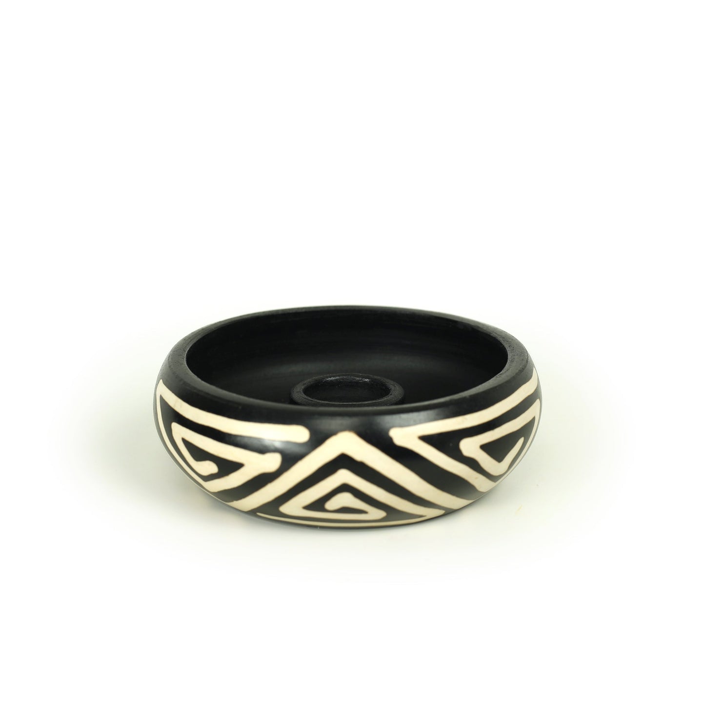 701-82 - Incense Burner - Peruvian Ceramic Holder for Palo Santo Stick - 5" - Prabhuji's Gifts wholesale and retail