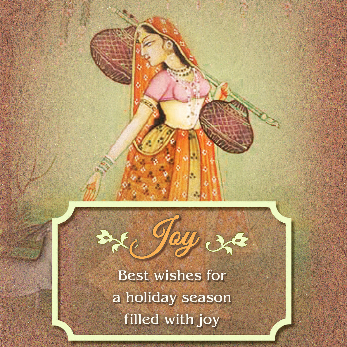 Incense Gift Set - Bamboo Burner + 7 Chakra Incense Sticks Packs & Holiday Greeting - Joy - Wholesale and Retail Prabhuji's Gifts