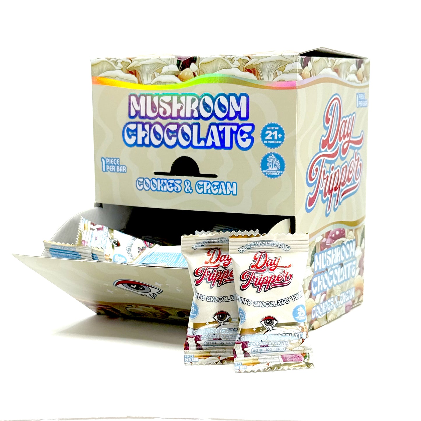 10 Piece Cookies & Cream White Chocolate Bar - 10 Bars/Case