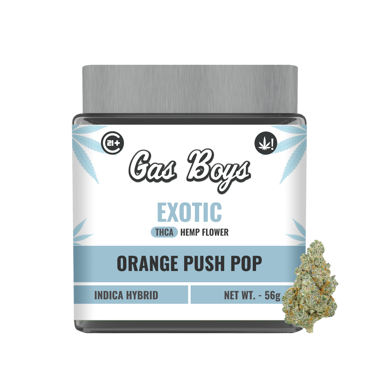 EXOTIC THCA FLOWER JAR - Orange Push Pop - Indica Hybrid - Tree Spirit Wellness