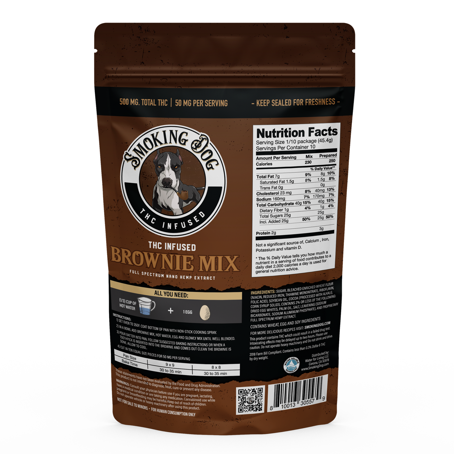 Smoking Dog THC Brownie Mix- Tree Spirit Wellness