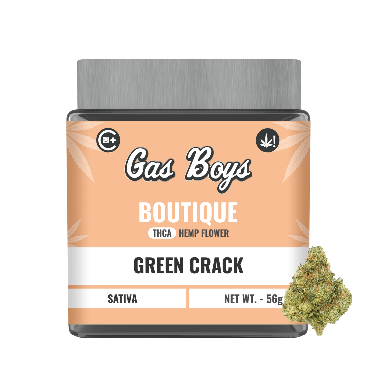 BOUTIQUE THCA FLOWER JAR - Green Crack - Sativa - 2oz - Tree Spirit Wellness