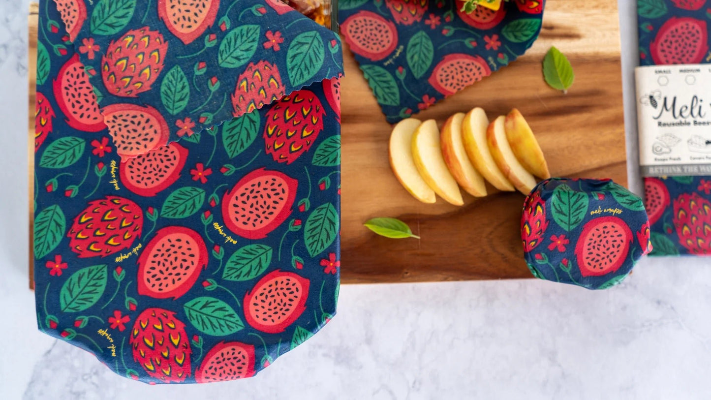 Bulk Beeswax Roll- NEW Dragonfruit print - Tree Spirit Wellness