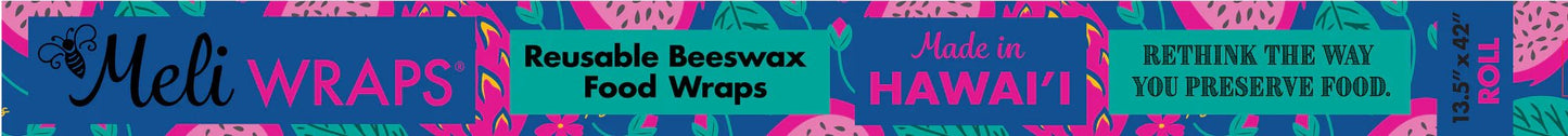 Bulk Beeswax Roll- NEW Dragonfruit print - Tree Spirit Wellness
