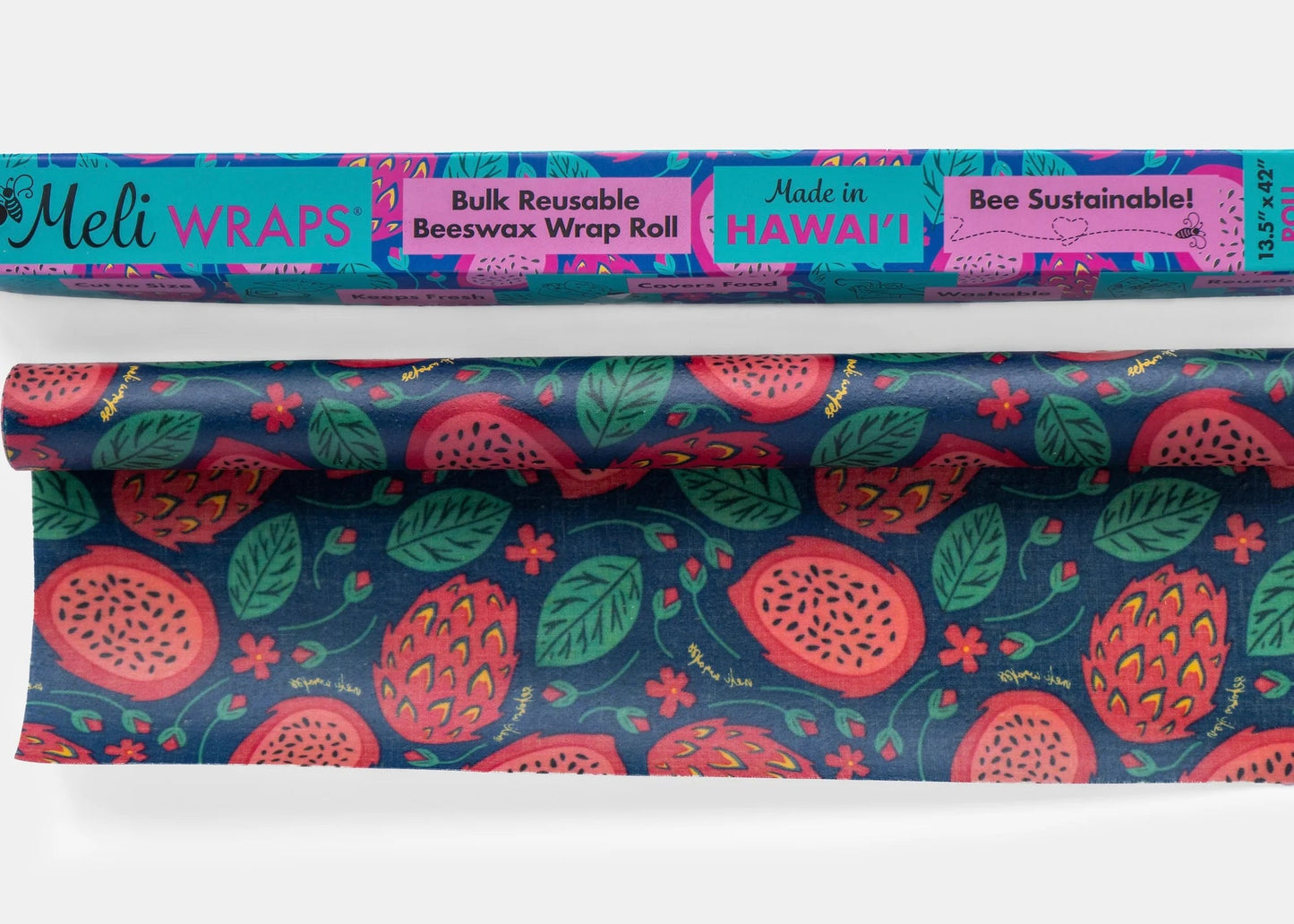 Bulk Beeswax Roll- NEW Dragonfruit print - Tree Spirit Wellness
