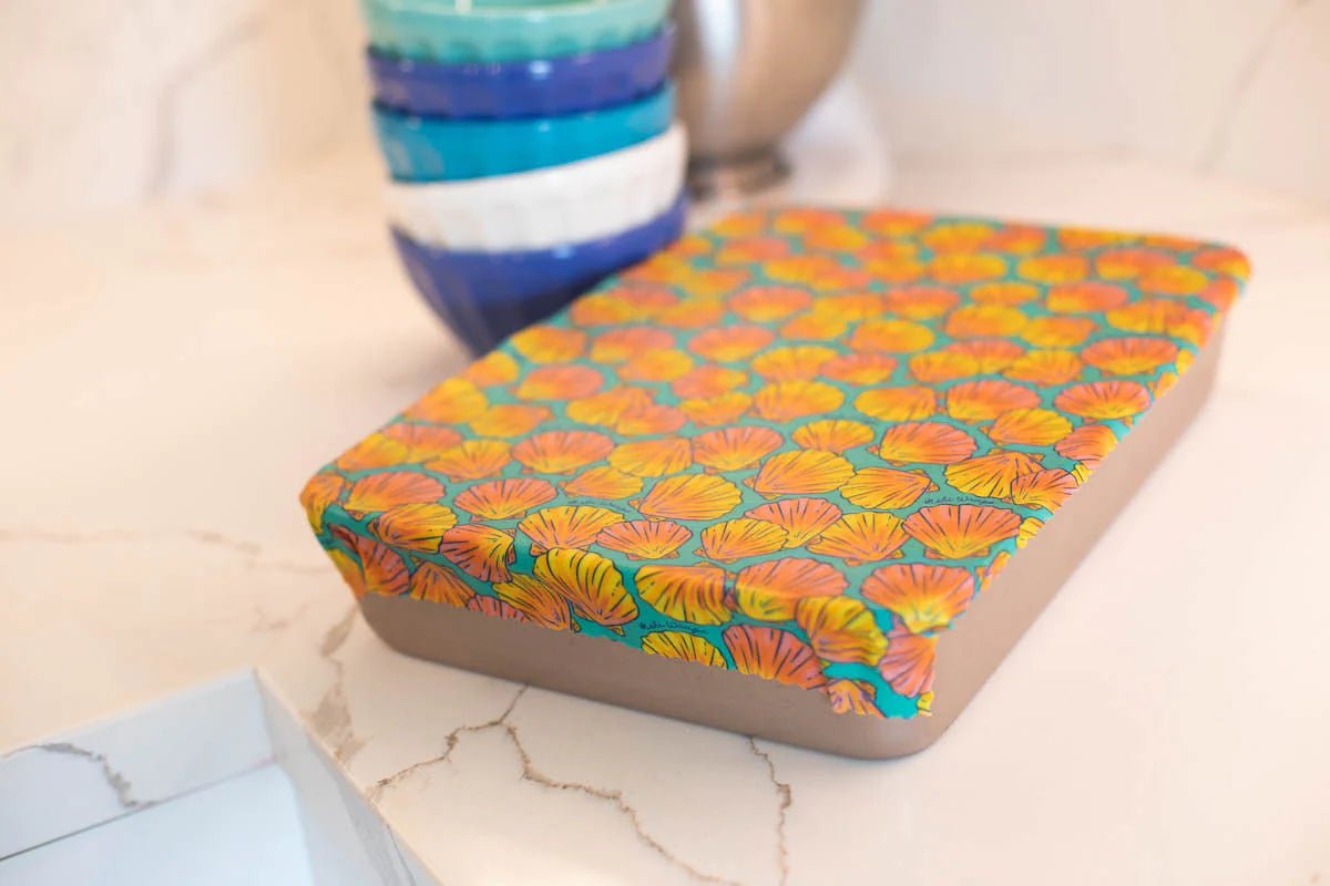 Bulk Beeswax Roll- Shells print - Tree Spirit Wellness