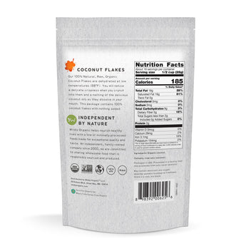 Coconut | Dehydrated at 98 degrees | unsweetened | Certified Organic | fine flakes | 5 lbs | Case of 6 - Tree Spirit Wellness