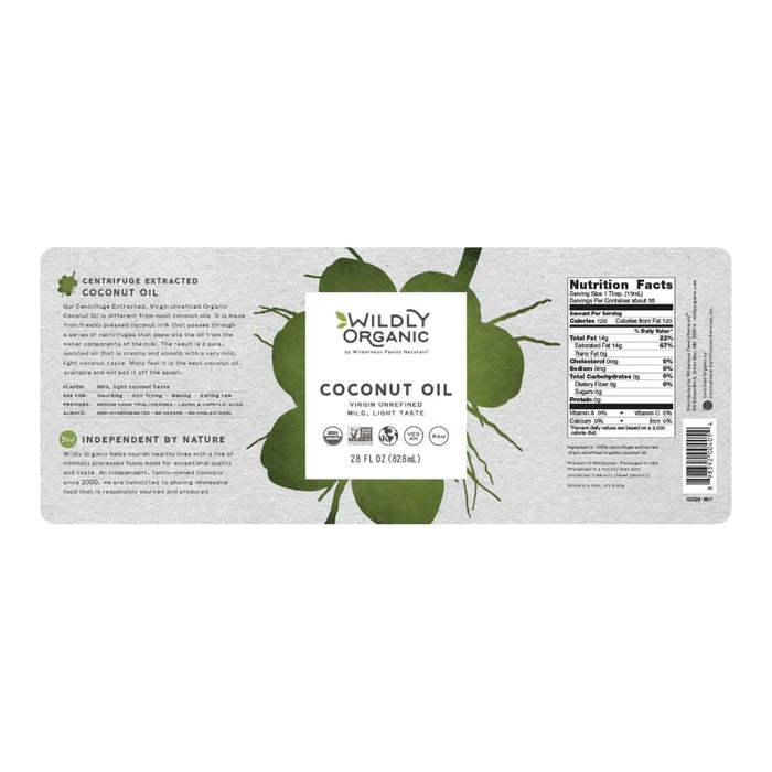 Coconut Oil | Virgin | Centrifuge Extracted | Certified Organic | 28 fl. oz.| Case of 6 - Tree Spirit Wellness