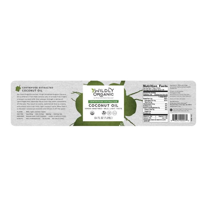 Coconut Oil | Virgin | Centrifuge Extracted | Certified Organic | 28 fl. oz.| Case of 6 - Tree Spirit Wellness