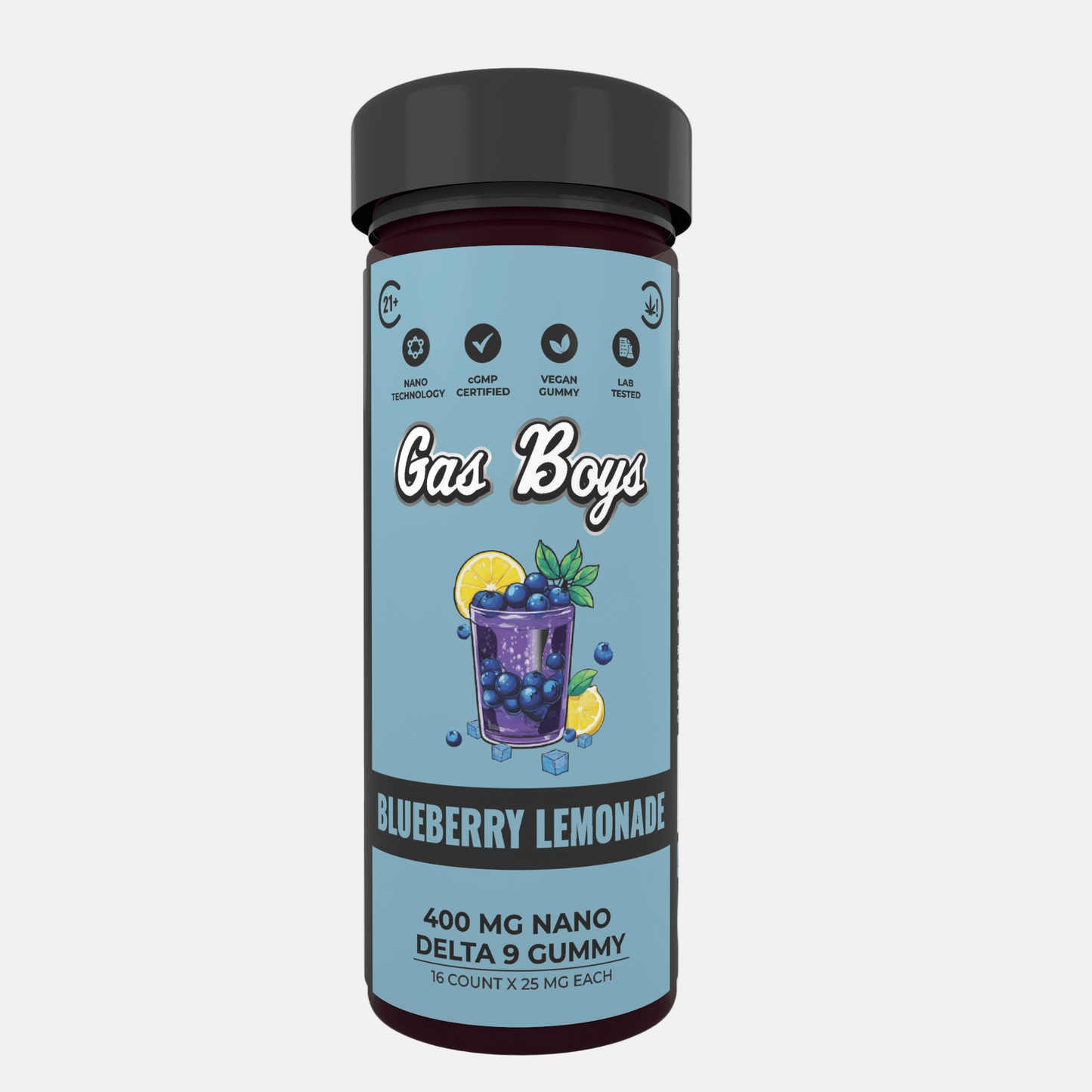 DELTA 9 NANO Gummy - BLUEBERRY LEMONADE 400Mg Jar (16ct) - Tree Spirit Wellness