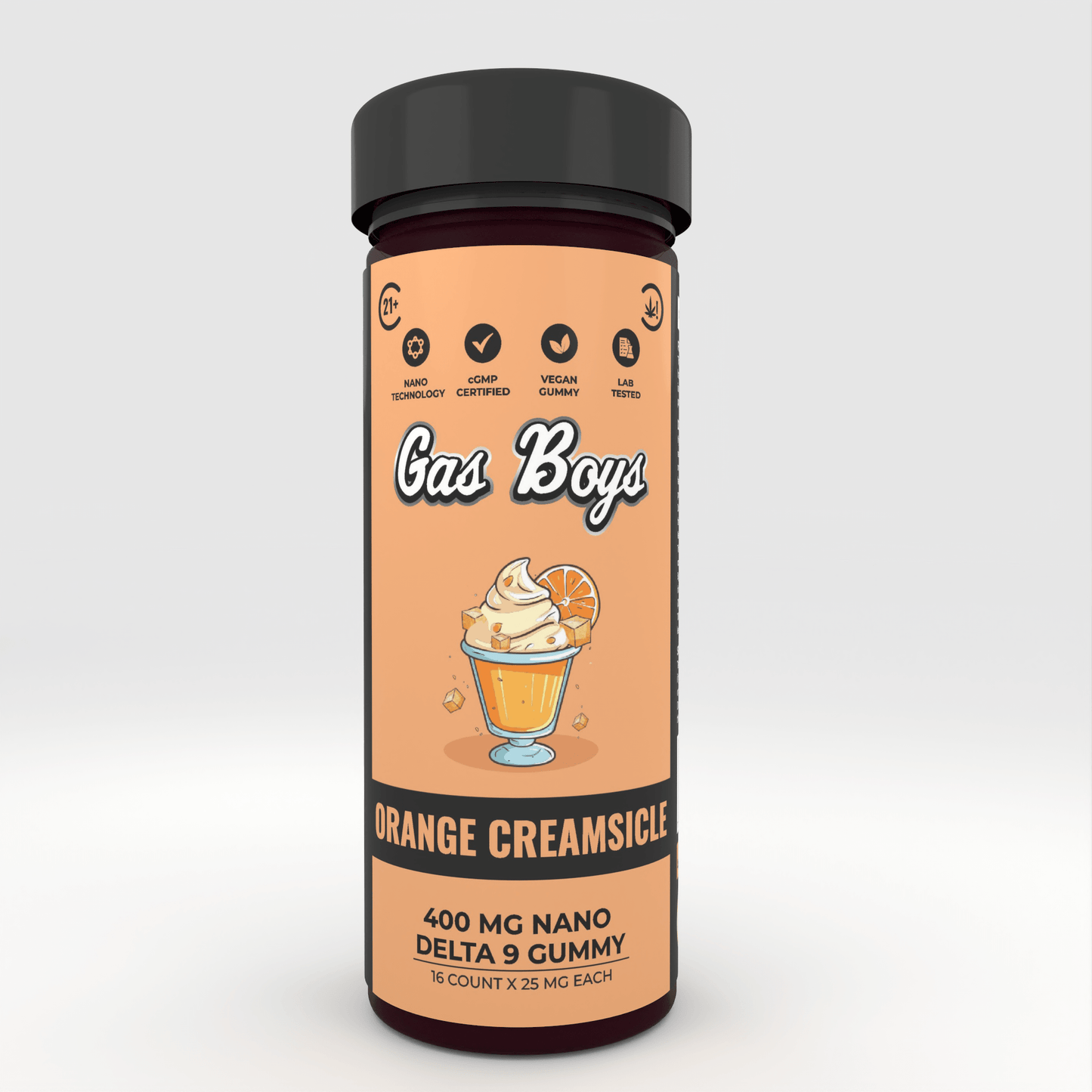 DELTA 9 NANO Gummy - Orange Creamsicle 400Mg Jar (16ct) - Tree Spirit Wellness