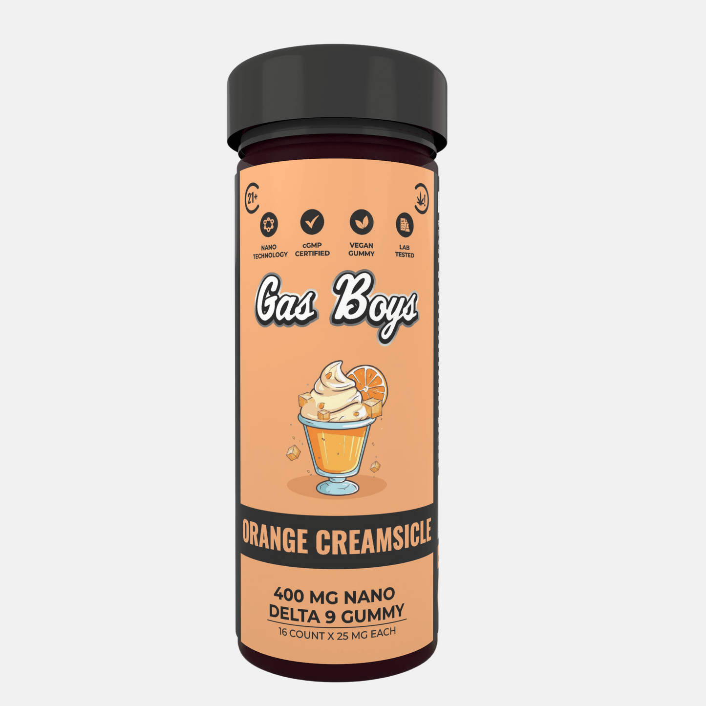 DELTA 9 NANO Gummy - Orange Creamsicle 400Mg Jar (16ct) - Tree Spirit Wellness