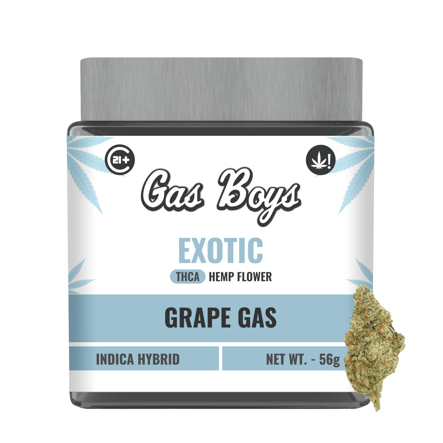 EXOTIC THCA FLOWER JAR - Grape Gas - Indica Hybrid - 2oz - Tree Spirit Wellness