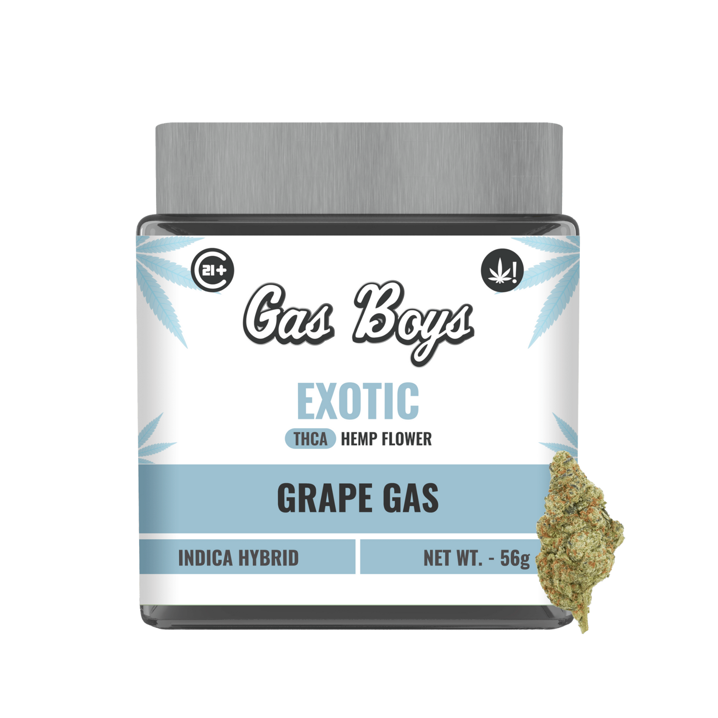 EXOTIC THCA FLOWER JAR - Grape Gas - Indica Hybrid - 2oz - Tree Spirit Wellness