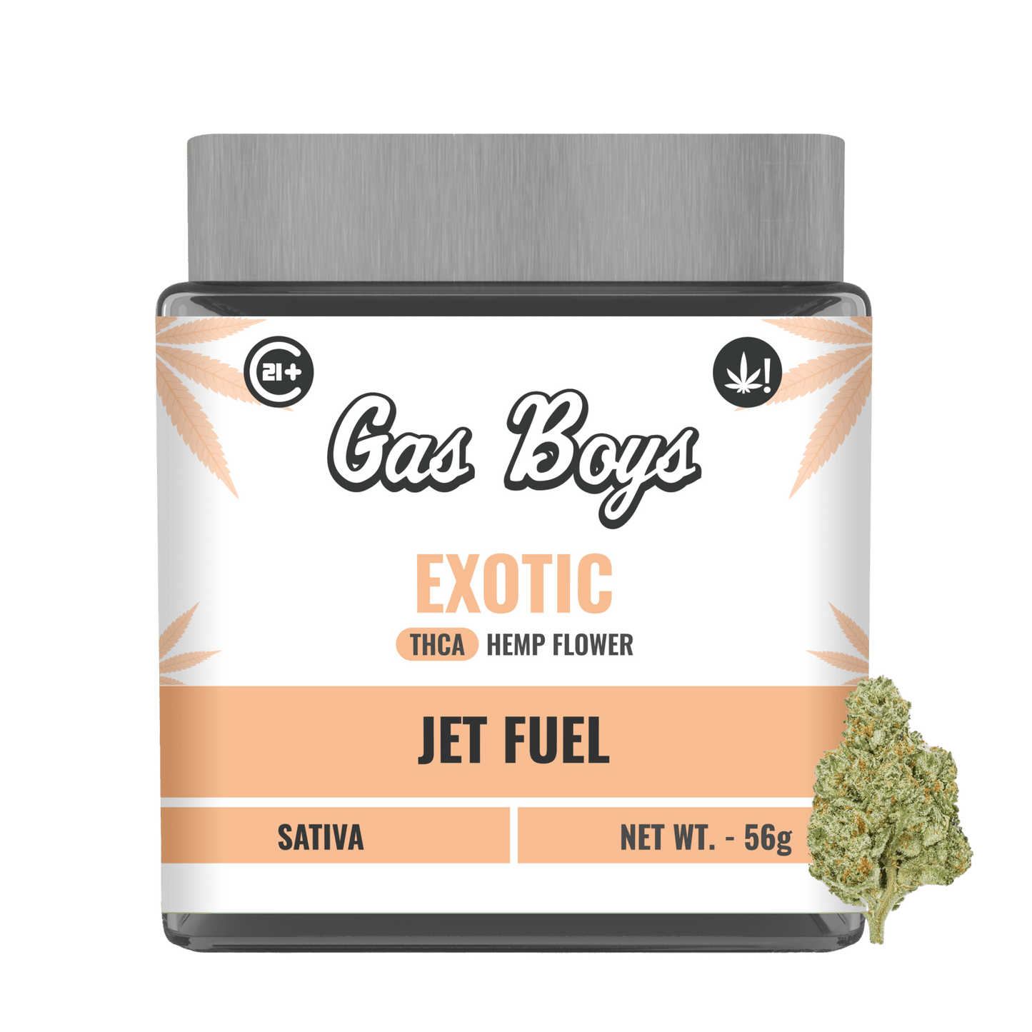 EXOTIC THCA FLOWER JAR - Jet Fuel - Sativa - 2oz - Tree Spirit Wellness