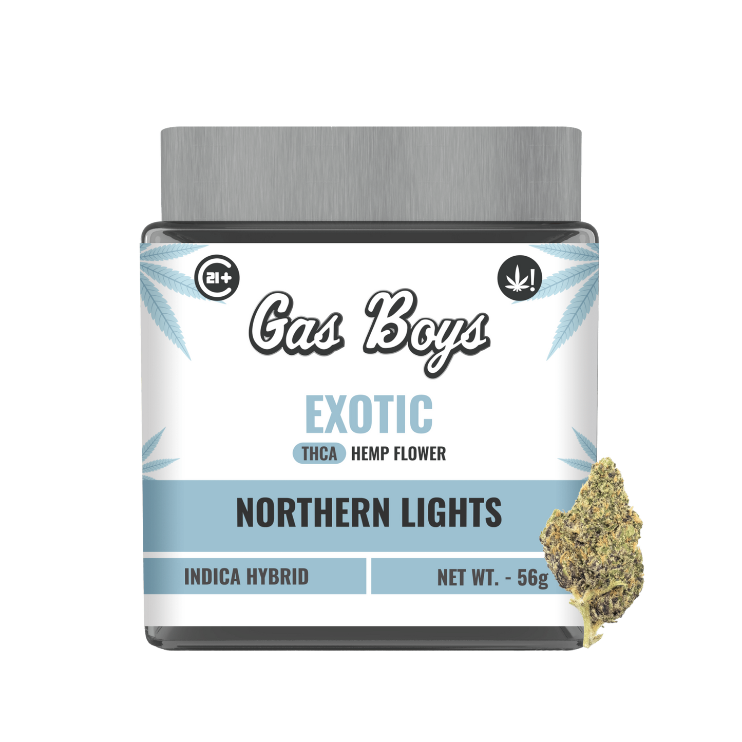 EXOTIC THCA FLOWER JAR - Northern Lights - Indica Hybrid - 2oz - Tree Spirit Wellness