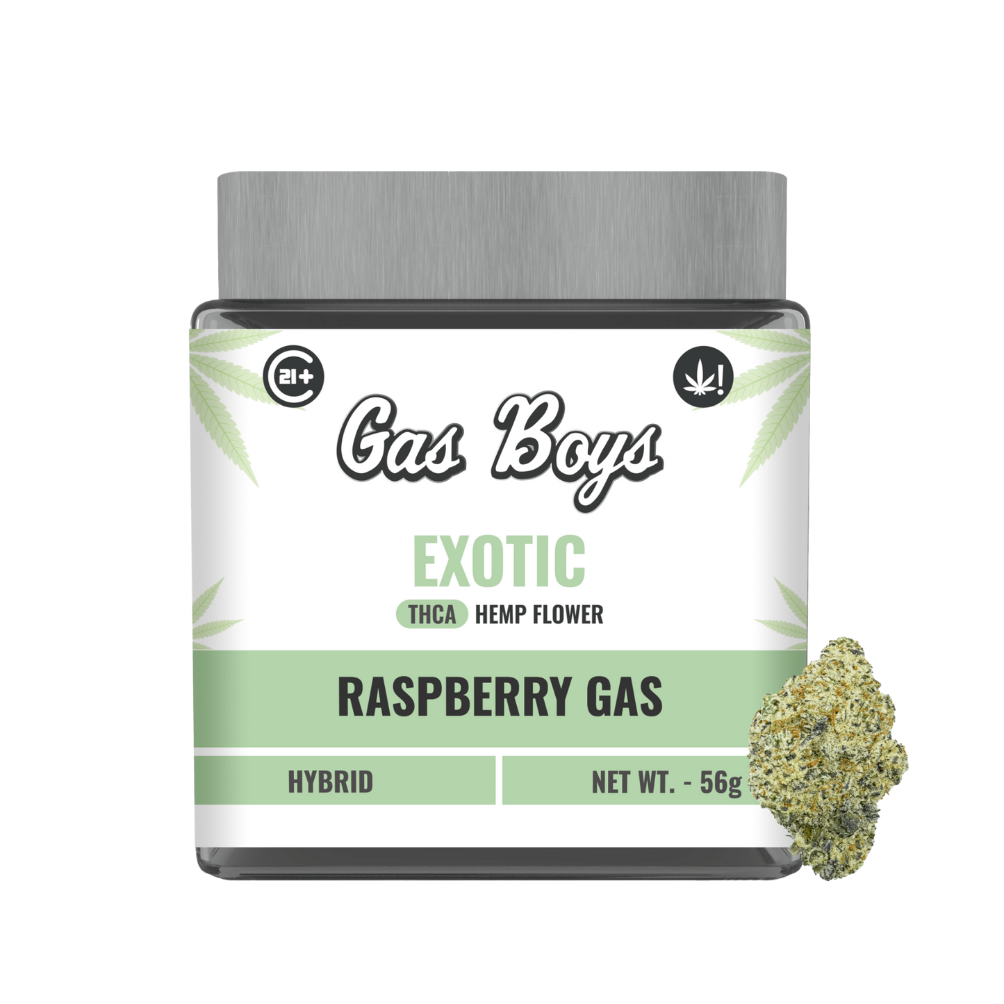 EXOTIC THCA FLOWER JAR - Raspberry Gas - Hybrid - 2oz - Tree Spirit Wellness