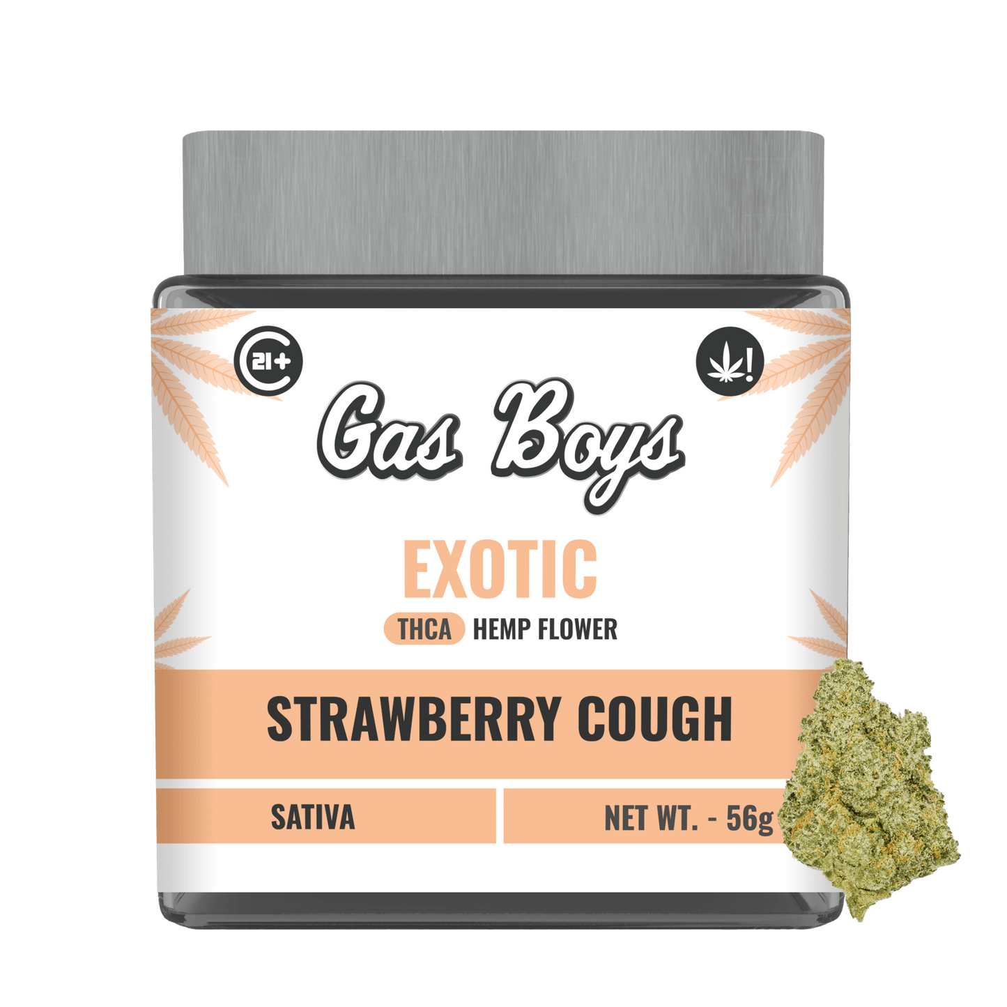 EXOTIC THCA FLOWER JAR - Strawberry Cough - Sativa - 2oz - Tree Spirit Wellness