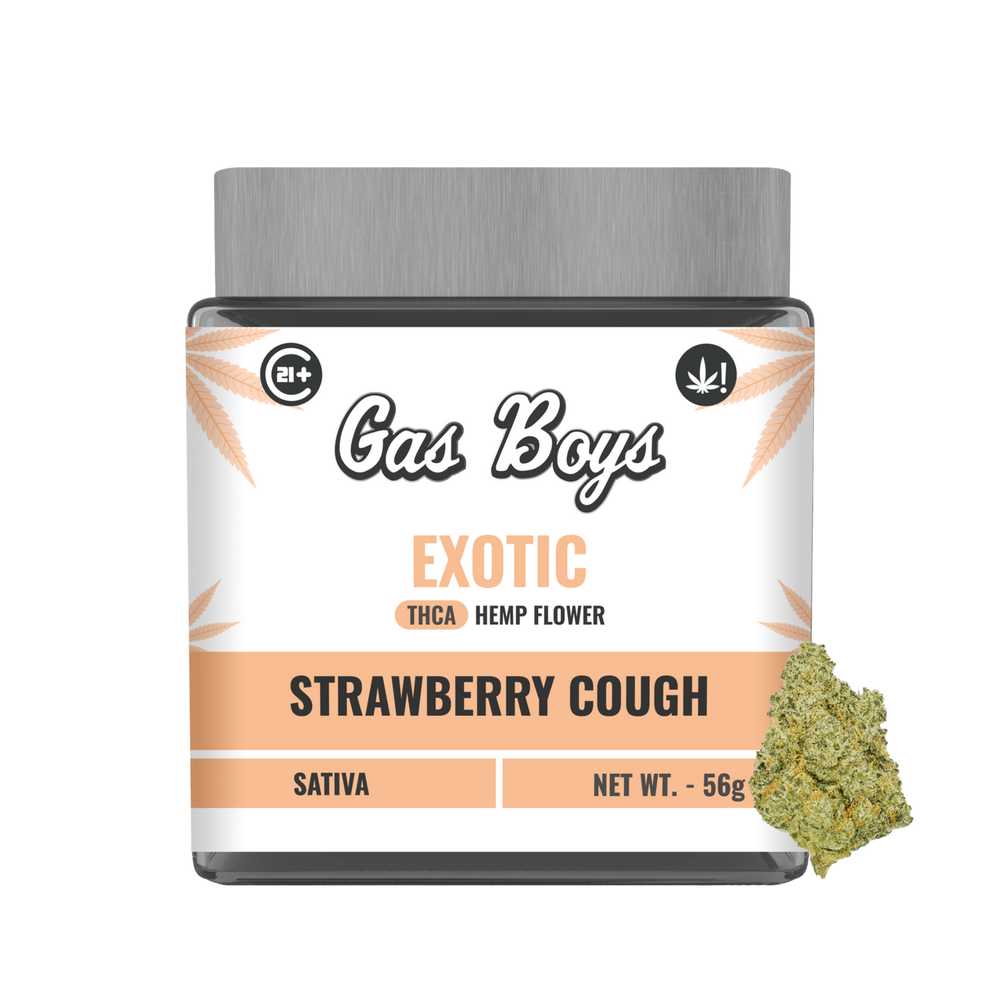 EXOTIC THCA FLOWER JAR - Strawberry Cough - Sativa - 2oz - Tree Spirit Wellness