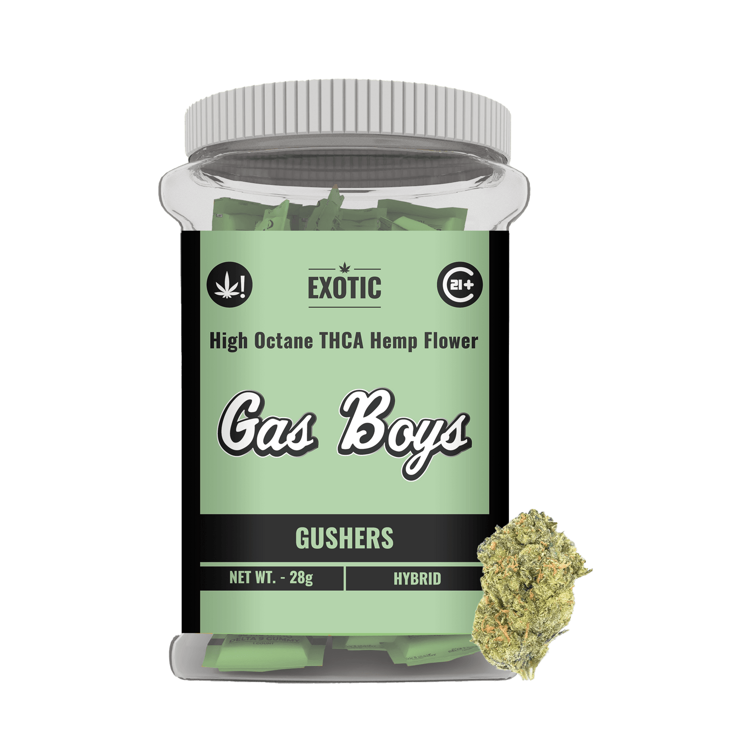 EXOTIC THCP FLOWER JUG - Gushers - Hybrid (28CT) - Tree Spirit Wellness