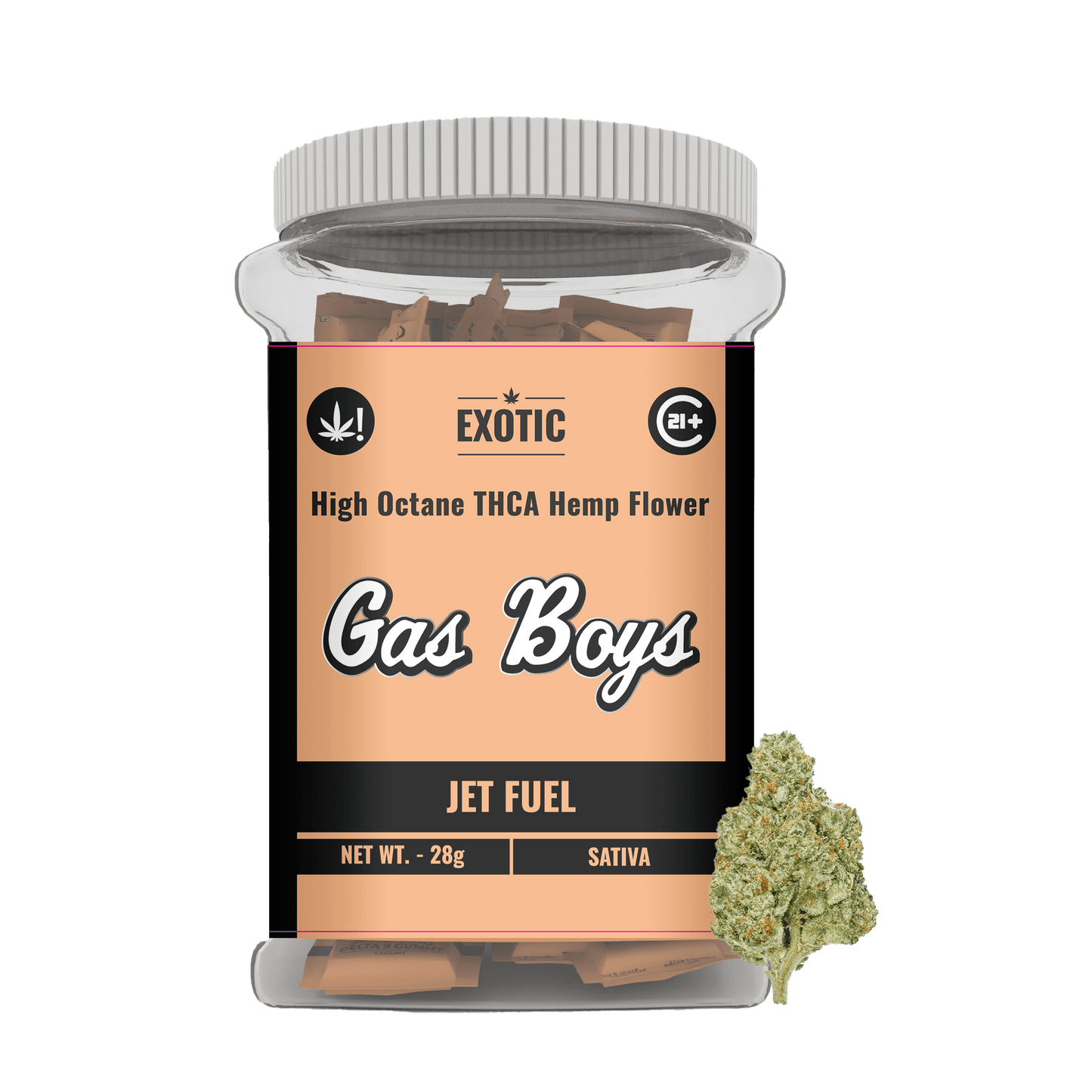 EXOTIC THCP FLOWER JUG - Jet Fuel - Sativa (28CT) - Tree Spirit Wellness