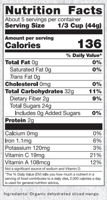 Fruit | Dried | Mango | Certified Organic | Sliced | 8 oz. - Tree Spirit Wellness