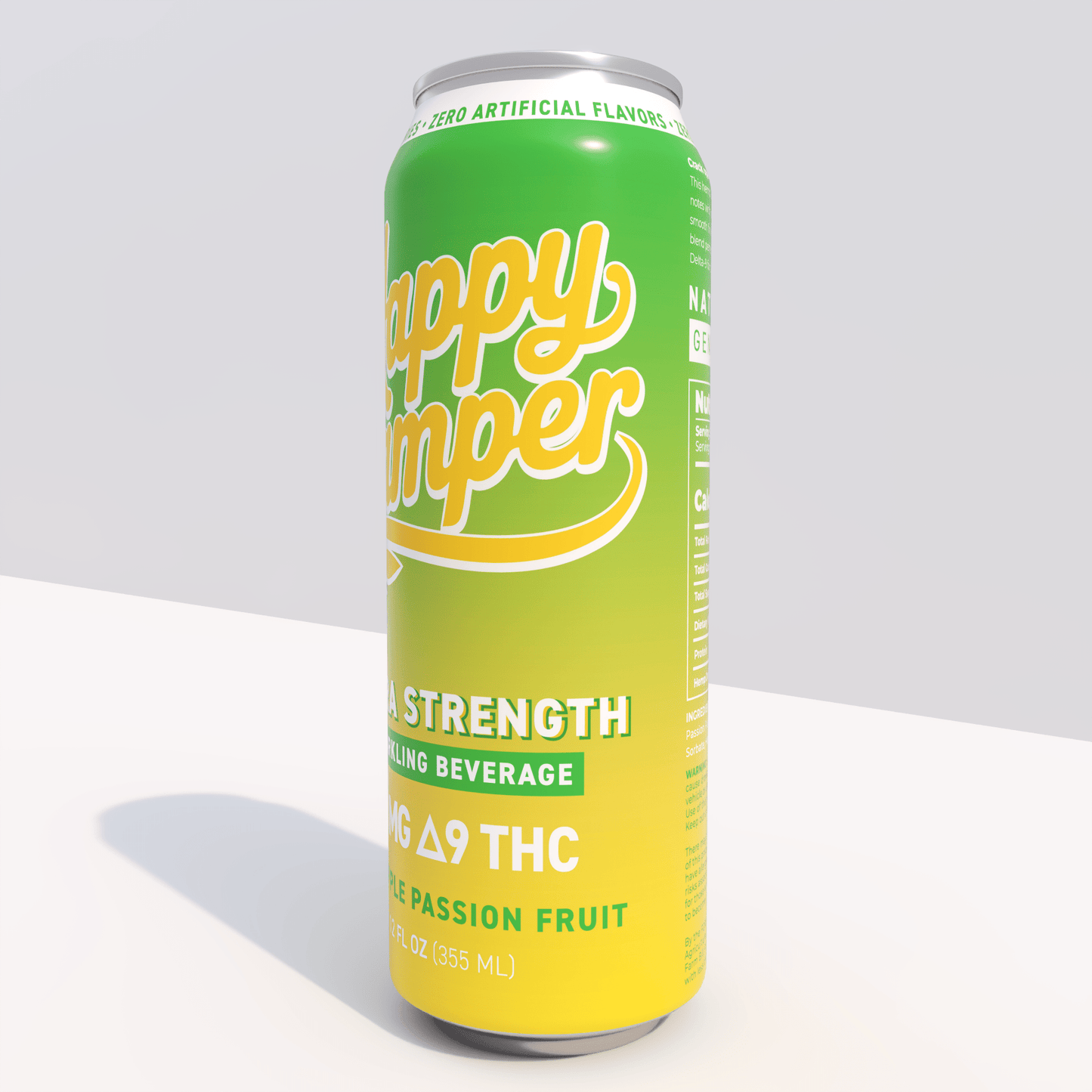 happy camper Pineapple Passion Fruit - 50mg Delta 9 THC - 355 ml Extra Strength - 12 pack - Tree Spirit Wellness