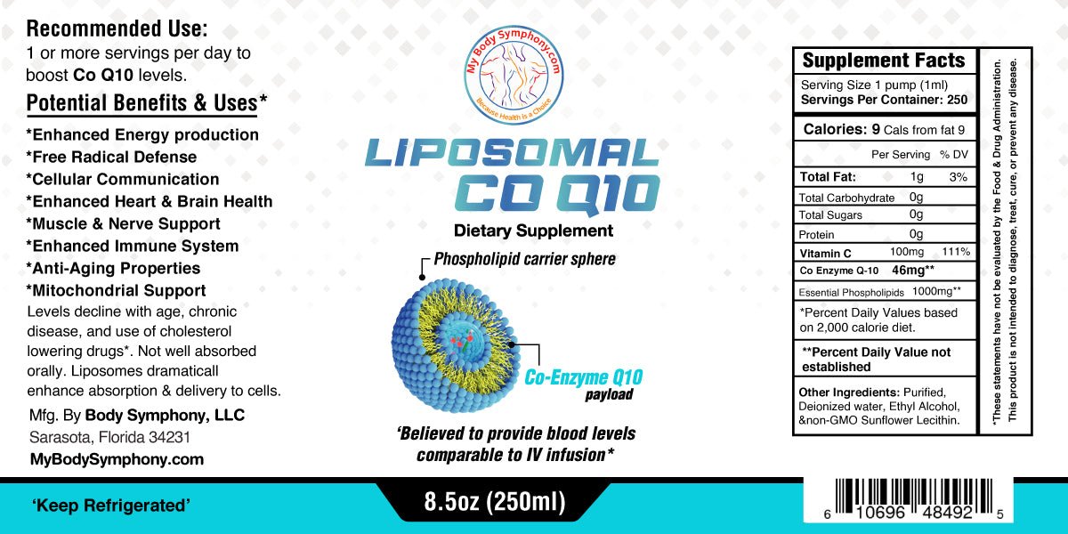 Liposomal Co - Q10 (Phospholipid Liposome - Encapsulated CO - Q10) - Tree Spirit Wellness