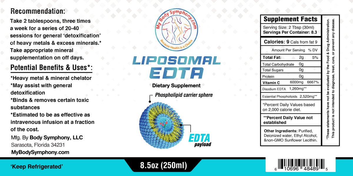 Liposomal EDTA (Phospholipid Liposome - Encapsulated EDTA) - Tree Spirit Wellness