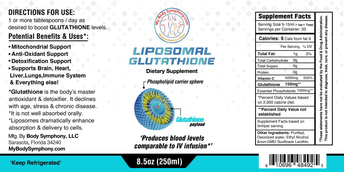 Liposomal Glutathione (Phospholipid Liposome - Encapsulated Glutathione) - Tree Spirit Wellness