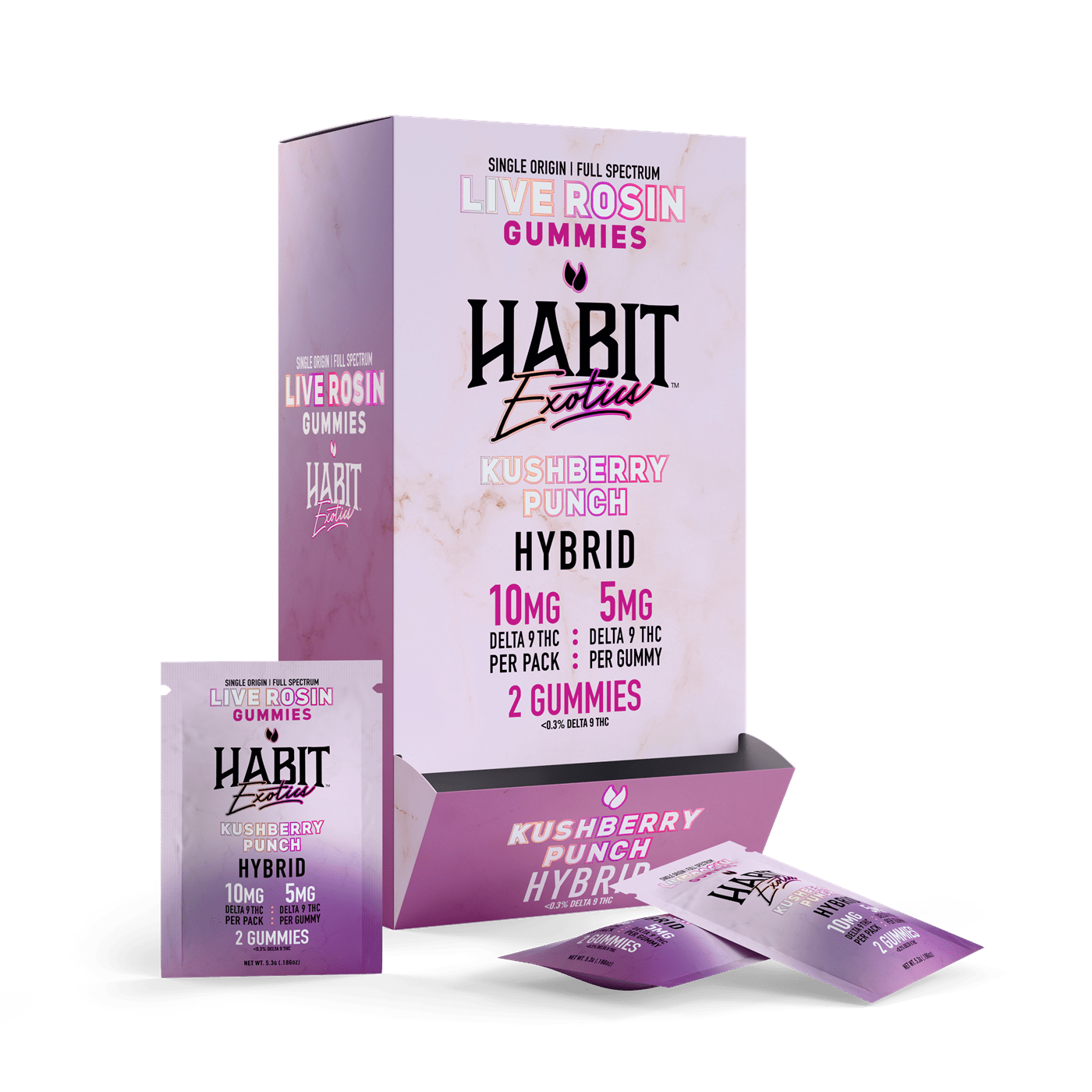 Live Rosin Gummies 5gm D9 THC 20 Gummies Kushberry Punch (Hybrid) - Tree Spirit Wellness