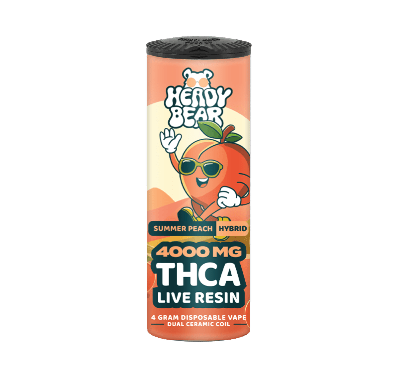 New! Heady Bear - Summer Peach Vape (Hybrid) 6pcs - Tree Spirit Wellness